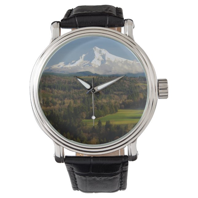 Mount Hood, Jonsrud Utsiktsplats, Sandy, Oregon Armbandsur (Framsida)