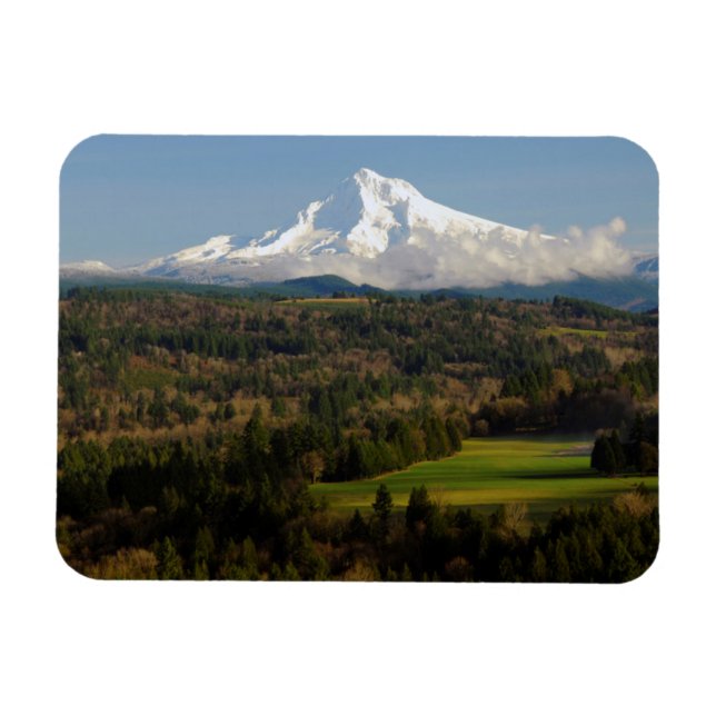 Mount Hood, Jonsrud utsiktspunkt, Sandy, Oregon Magnet (Horisontell)