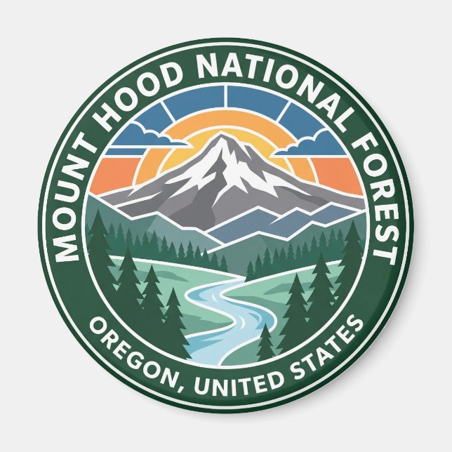 Mount Hood National Forest Oregon Magnet (Framsidan)