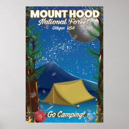 Mount Hood National Forest-resoreraffisch Poster