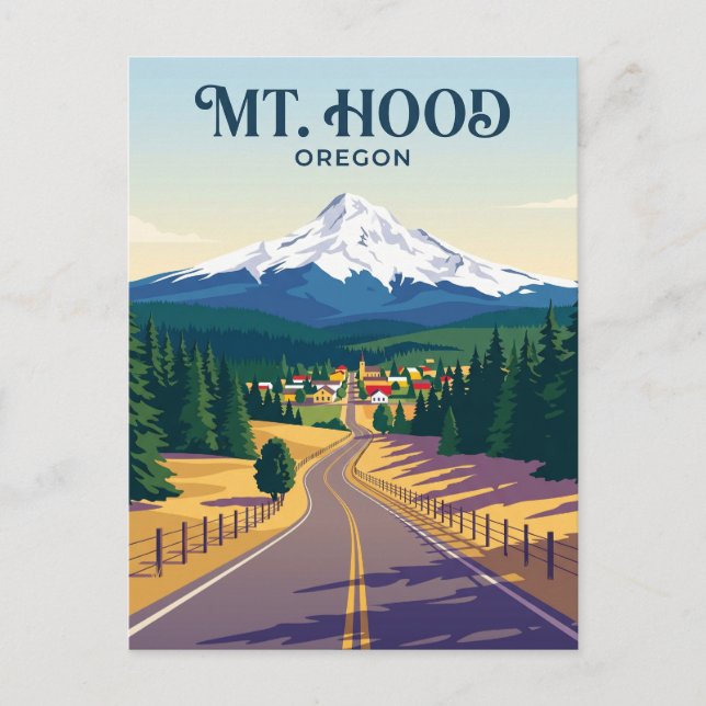 Mount Hood Road USA blir Vykort (Framsida)