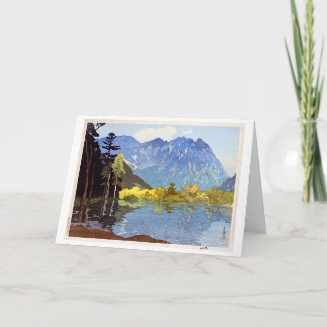 Mount Hotaka, Hiroshi Yoshida, Woodcut Kort (Framsida)