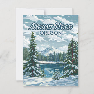 Mount Huva Oregon Ski Pacific Northwest Card