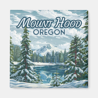 Mount Huva Oregon Ski Pacific Northwest Winter Magnet