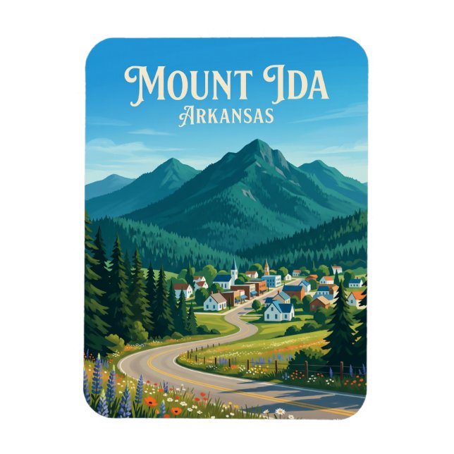 Mount Ida USA översätts till svenska som: Mount Id Magnet (Vertikal)