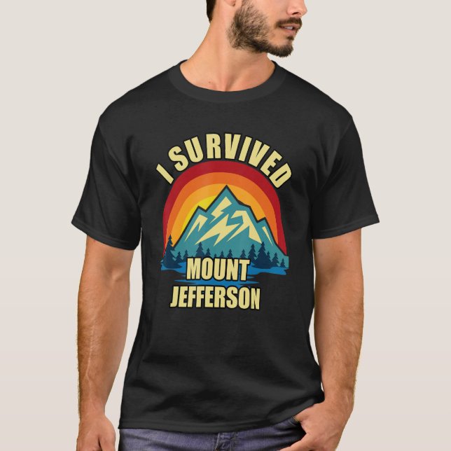 Mount Jefferson Hiking Mountian klättring T Shirt (Framsida)