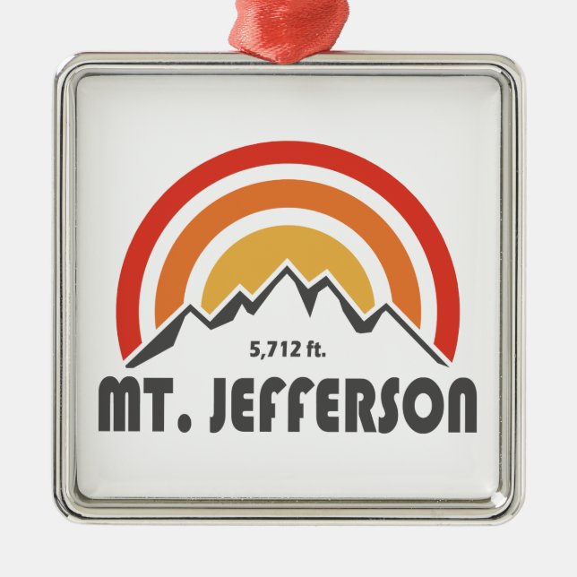 Mount Jefferson New Hampshire Julgransprydnad Metall (Framsidan)