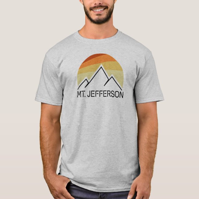 Mount Jefferson New Hampshire Retro T Shirt (Framsida)