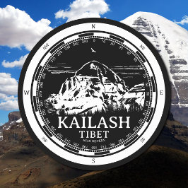 Mount Kailash - Gang Rinpoche Tibet Underlägg Papper Rund