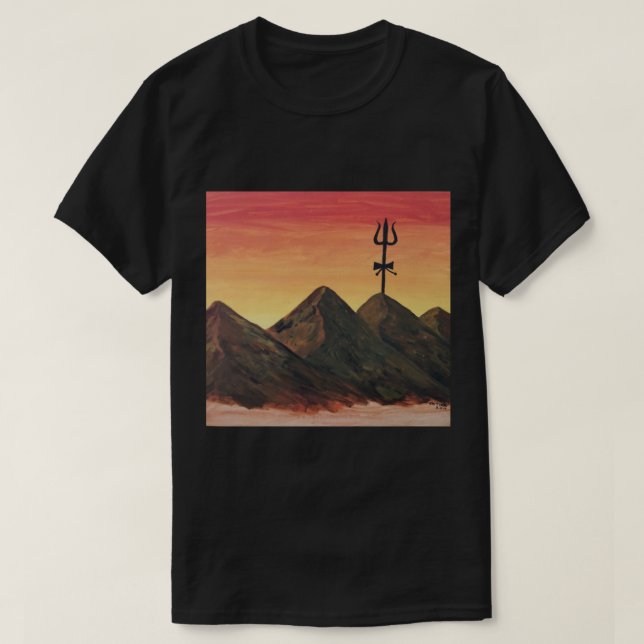 Mount Kailash i Himalayas, India Original Hand pa T Shirt (Design framsida)