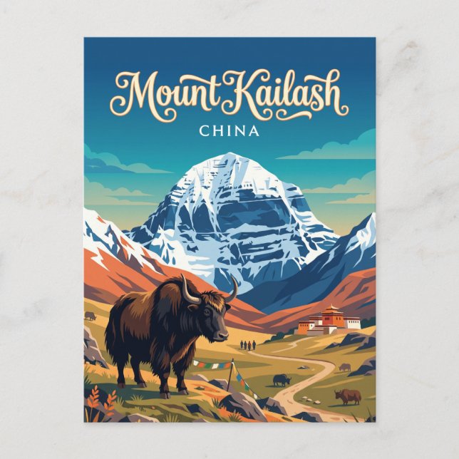 Mount Kailash Kina Vykort (Framsida)