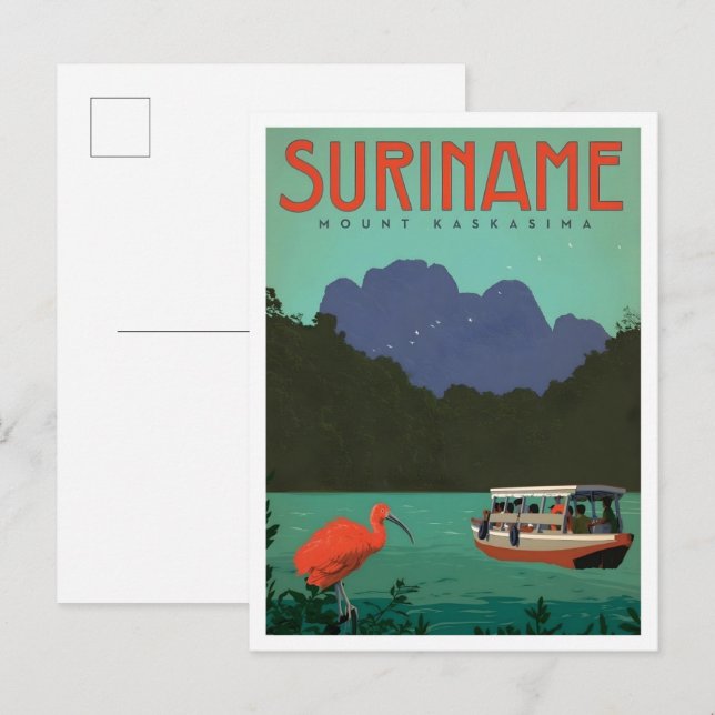 Mount Kaskasima Surinam Vintage Resa  Vykort (Fram/baksida)