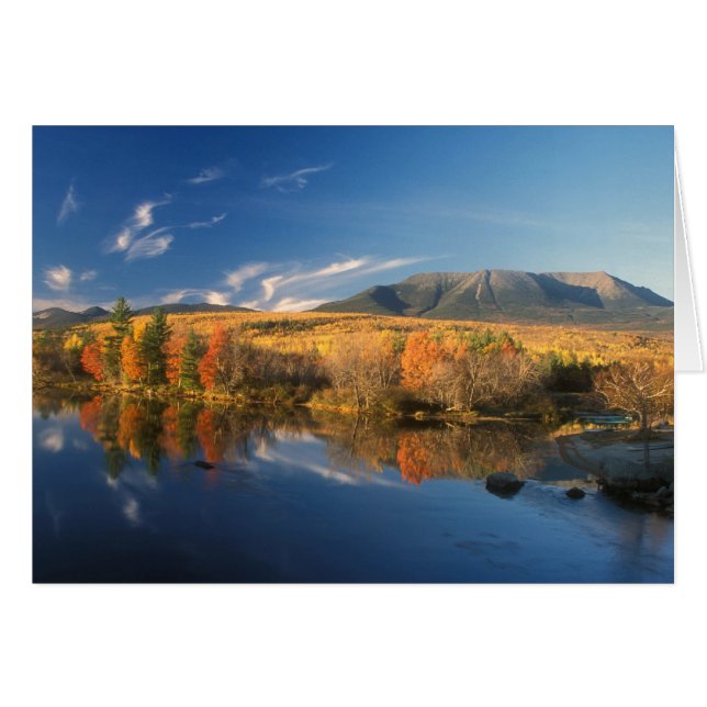 Mount Katahdin Autumn Hälsningskort (Framsidan Horizontal)