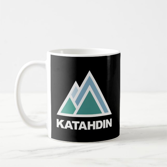 Mount Katahdin Maine Mountain Hiking Kaffemugg (Vänster)