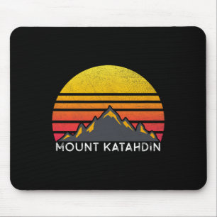 Mount Katahdin Maine Solnedgång Vandring Vintage T Musmatta