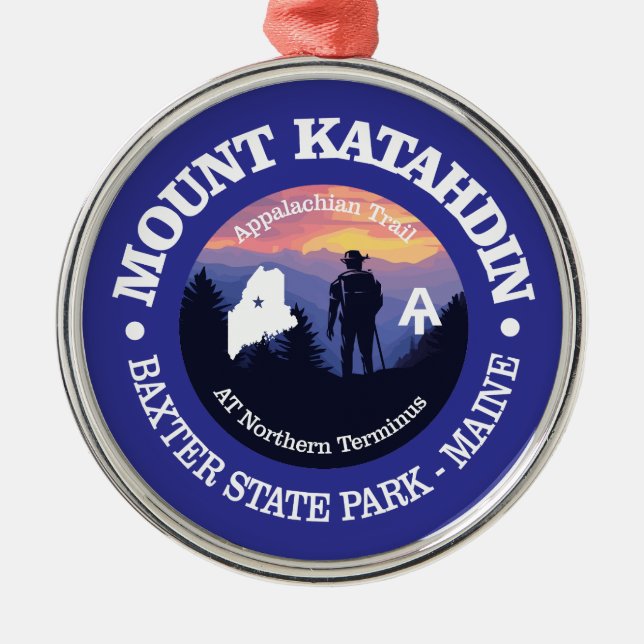 Mount Katahdin (rd2) Julgransprydnad Metall (Framsidan)