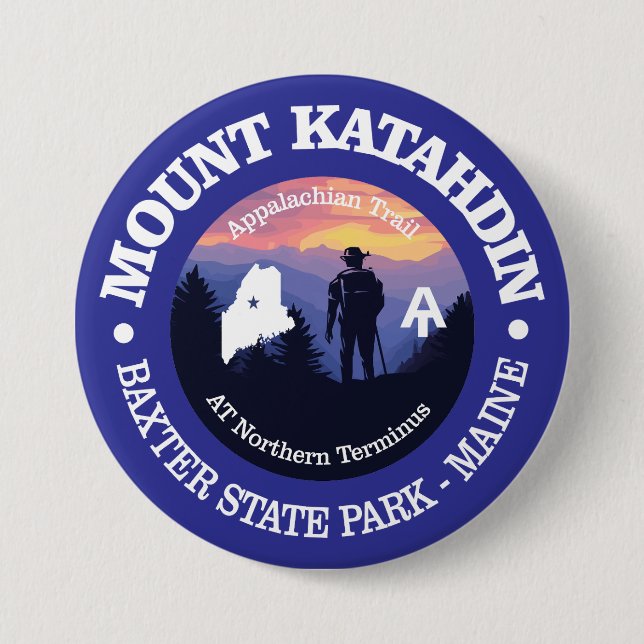 Mount Katahdin (rd2) Knapp (Framsida)