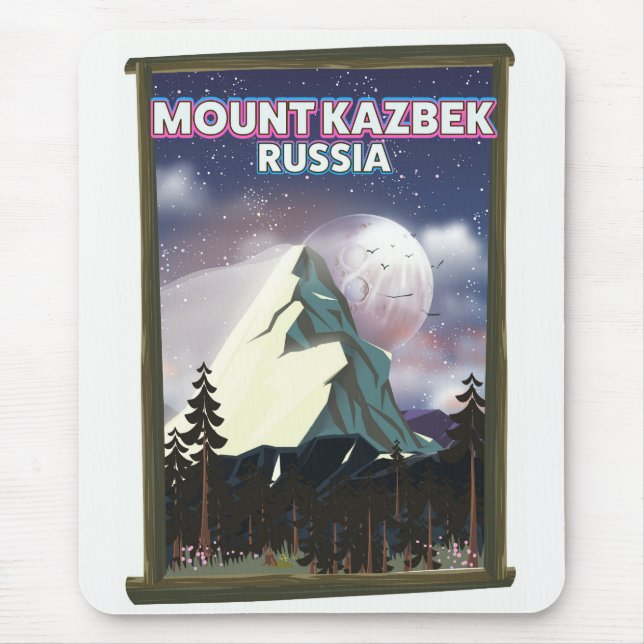 Mount Kazbek rysk resereseaffisch. Musmatta (Framsidan)