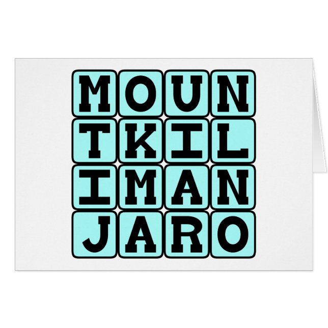 Mount Kilimanjaro berg i Tanzania Hälsningskort (Framsidan Horizontal)