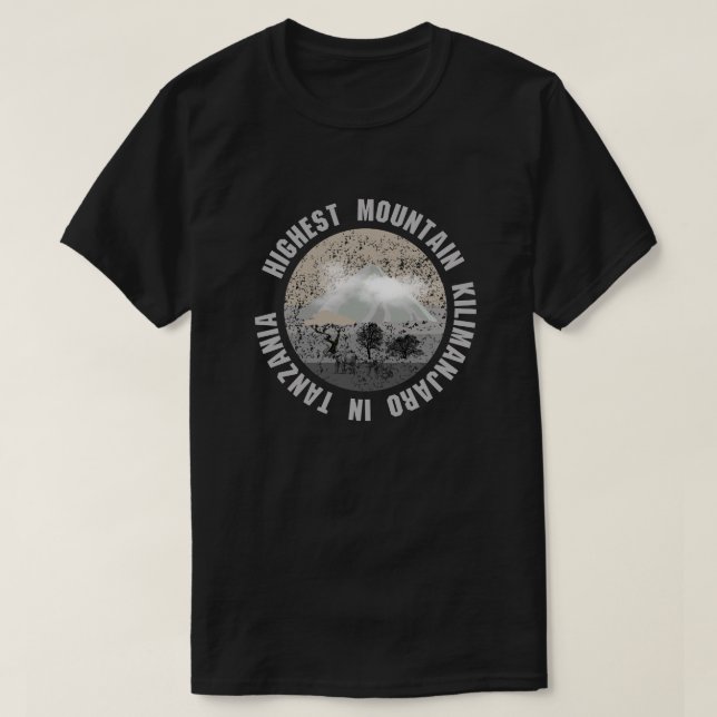 Mount Kilimanjaro (engelska: Mount Kilimanjaro) T Shirt (Design framsida)