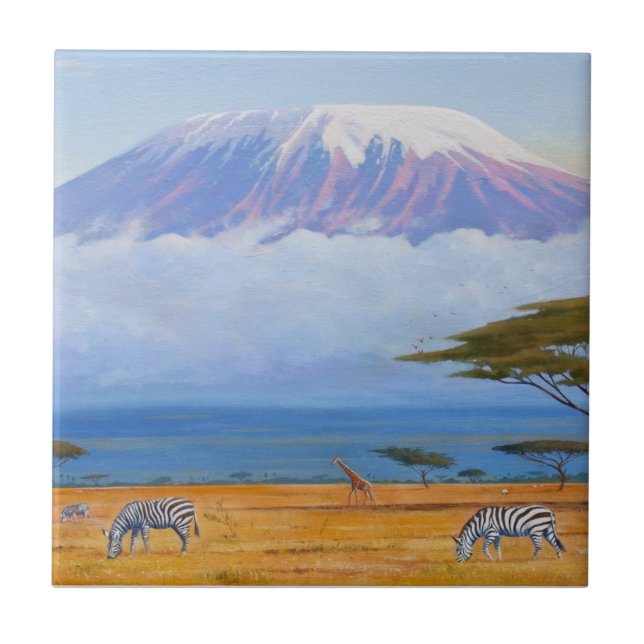 Mount Kilimanjaro Kakelplatta (Framsidan)