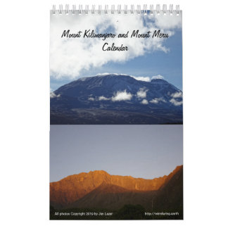 Mount Kilimanjaro & Mount Meru Calendar Kalender