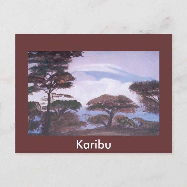 Mount Kilimanjaro, Öster Afrika vykort (Framsida)