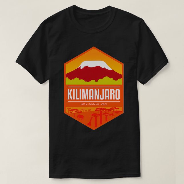 Mount Kilimanjaro Tanzania Africa T Shirt (Design framsida)