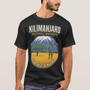 Mount Kilimanjaro Tanzania Vintage Resemål R T Shirt
