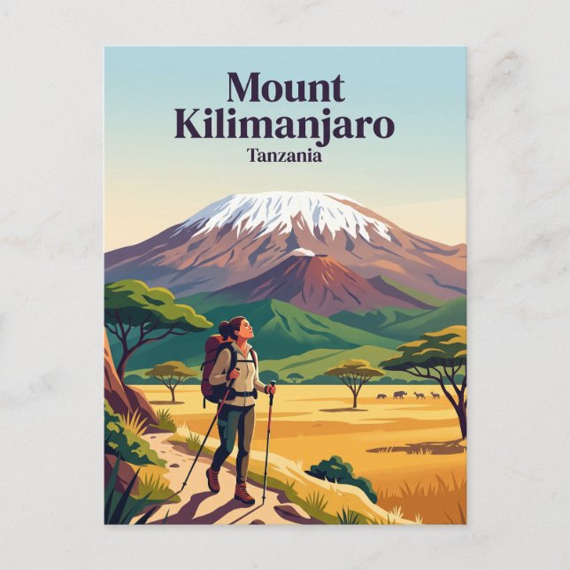 Mount Kilimanjaro Tanzania Vykort (Framsida)