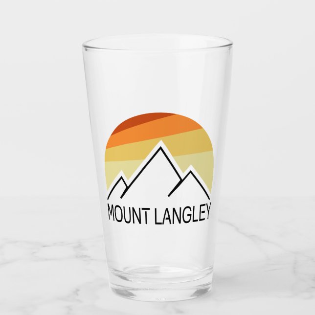 Mount Langley California Retro Glaskopp (Framsida)