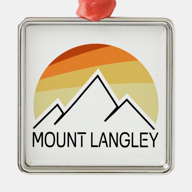 Mount Langley California Retro Julgransprydnad Metall (Framsidan)