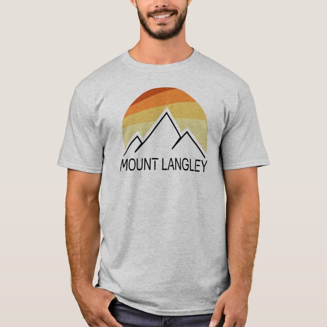 Mount Langley California Retro T Shirt (Framsida)