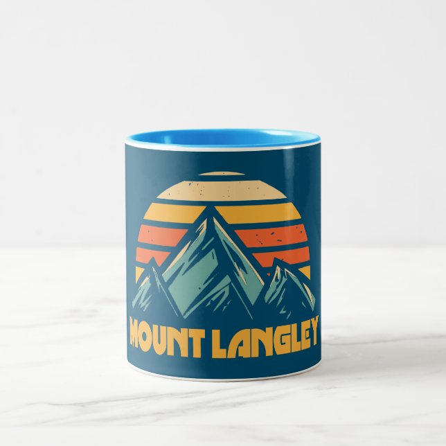 Mount Langley California Retro Turcos Två-Tonad Mugg (Center)