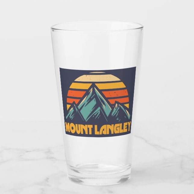 Mount Langley California Retro Turkos Glaskopp (Framsida)