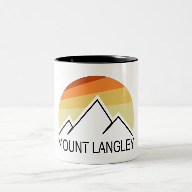 Mount Langley California Retro Två-Tonad Mugg (Center)