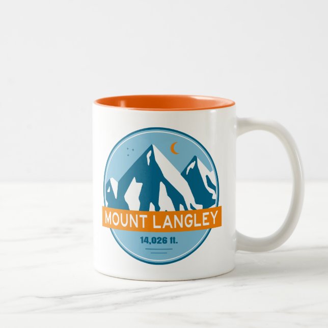 Mount Langley California Stjärnor Måne Två-Tonad Mugg (Höger)