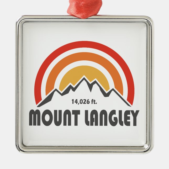 Mount Langley Kalifornien Julgransprydnad Metall (Framsidan)