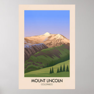 Mount Lincoln Colorado USA Reseskylt Poster