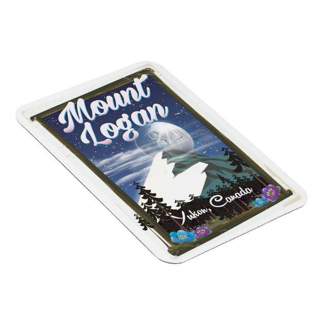 Mount Logan, Yukon, Kanada Magnet (Högersidan)