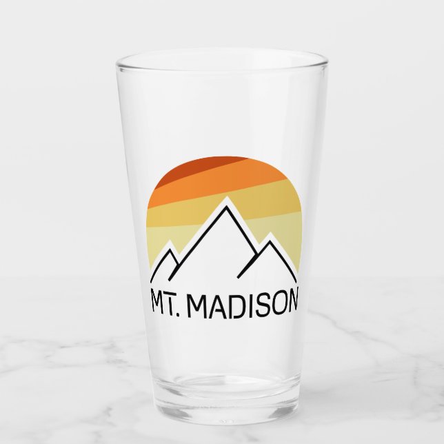 Mount Madison New Hampshire Retro Glaskopp (Framsida)