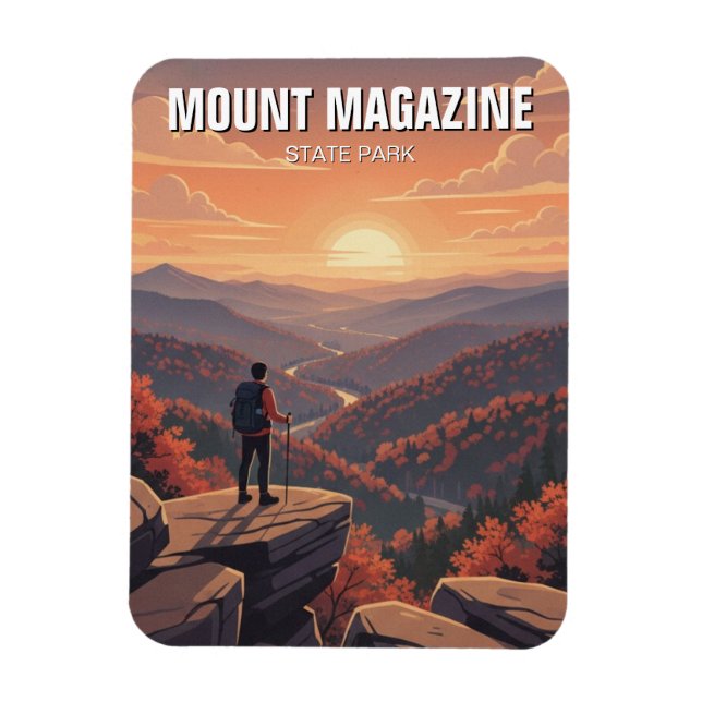 Mount Magazine State Park Arkansas Resa Magnet (Vertikal)
