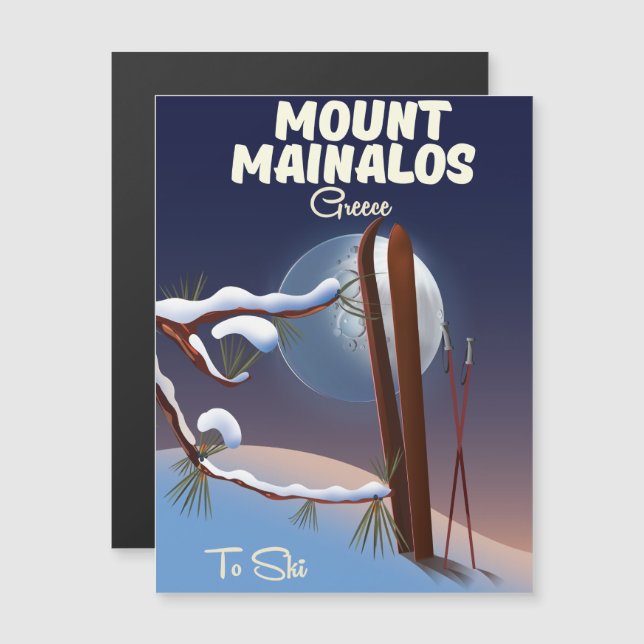 Mount Mainalos grekisk skidtryck. (Fram/baksida)