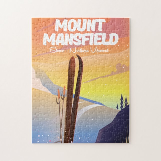 Mount Mansfield,Stowe North Vermont ski Pussel (Vertikal)