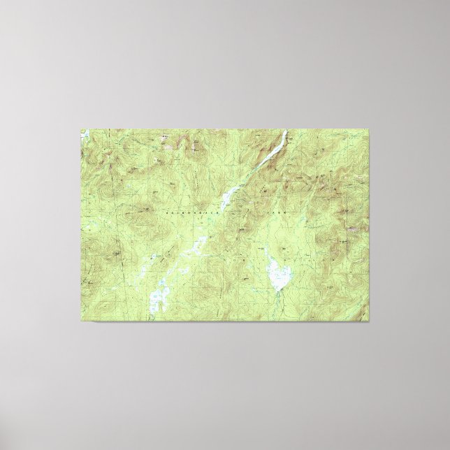 Mount Marcy Topografiska Karta - Adirondack Park Canvastryck (Framsida)