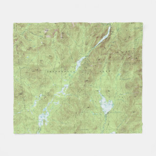Mount Marcy Topografiska Karta - Adirondack Park Fleecefilt