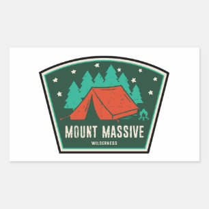Mount Massive Wilderness Colorado Camping Rektangulärt Klistermärke