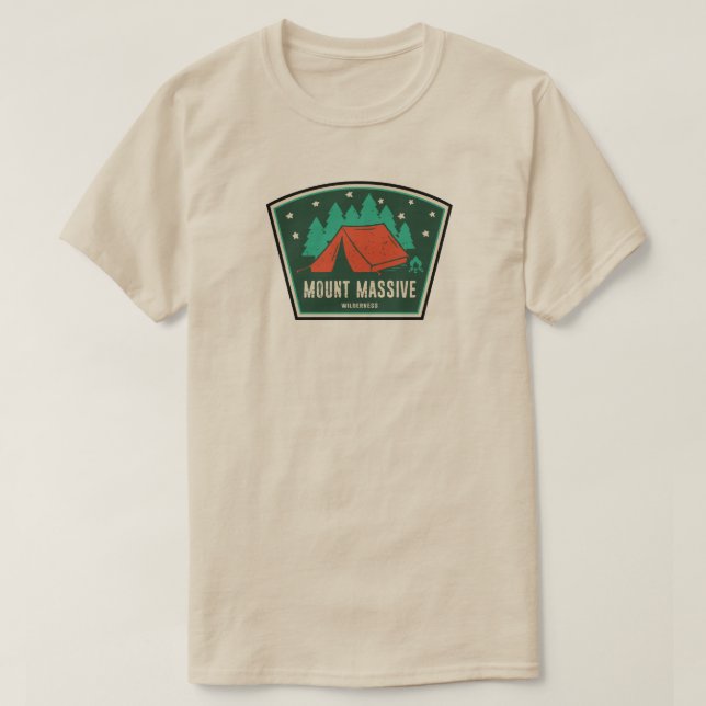 Mount Massive Wilderness Colorado Camping T Shirt (Design framsida)