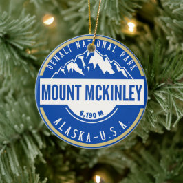 Mount Mckenley Denali National park  Julgransprydnad Keramik