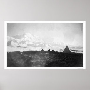 Mount McKinley Alaska läger 1912 Poster
